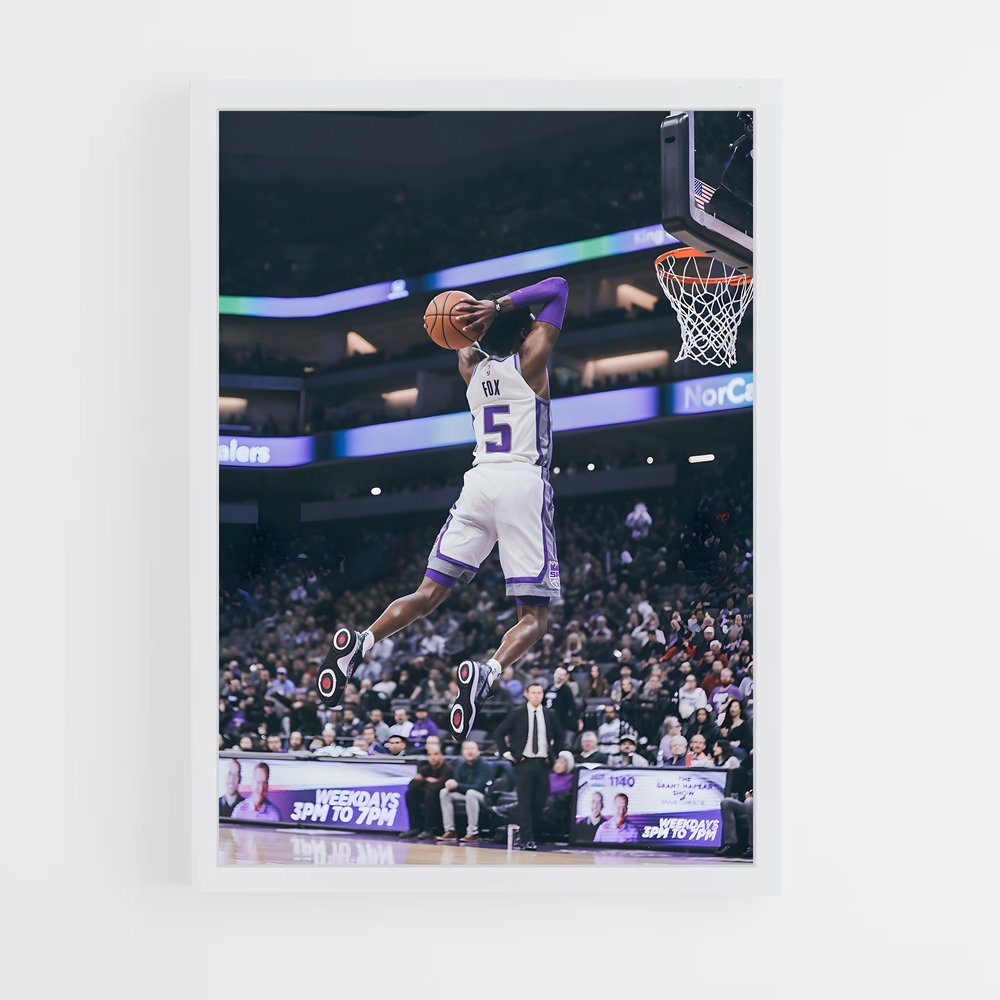 Poster De'aaron Fox – affiche Basketball (vue 3)